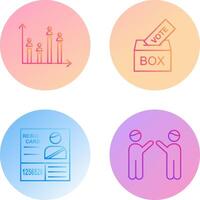 Giing Vote and Candidate and Graph Icon vector
