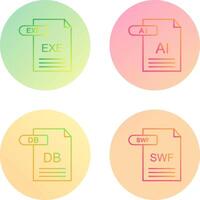 AI and EXE Icon vector