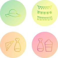 Garlands and Woman Hat Icon vector