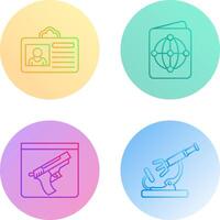 Criminal Card and Passport Icon vector