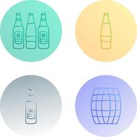 Beer Bottles and alcohol Icon vector