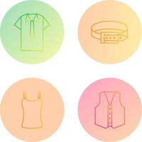 Shirt and Tie and Belt Icon vector