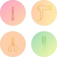 Nail File and Hair Dryer Icon vector