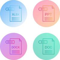 XLSX and PPT Icon vector