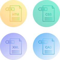HTM and CSS Icon vector