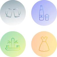 Beers Toasting and Beer Icon vector