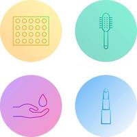 Colored Palette and Comb Icon vector