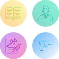 Book and Judge Icon vector