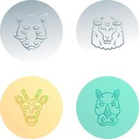 Sheep and Boar Icon vector