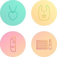 Locket and Bib Icon vector