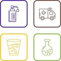 Hand Soap and Ambulance Icon vector