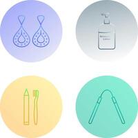 Earring and Lotion Icon vector