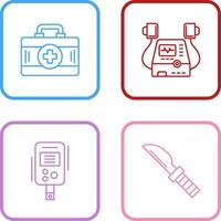 Defribillator and First Aid Kit Icon vector