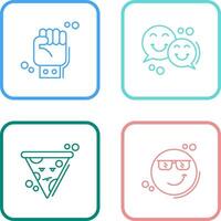 Fist and Chatting Icon vector