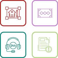 blueprint and rug Icon vector