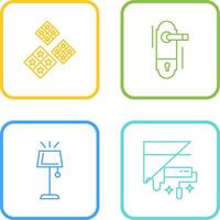 Tiles and Doorknob Icon vector