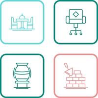 Chair and Dinning Table Icon vector