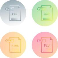 PHP and Java Icon vector