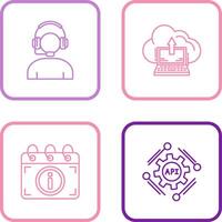 Helpline and backup Icon vector