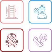 Ladder and Support Icon vector