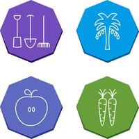 Gardening Tools and Palm tree Icon vector