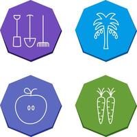 Gardening Tools and Palm tree Icon vector