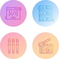 Web Coding ND Server Icon vector