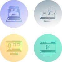 Webinar and Conversation Icon vector