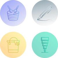 Drum and Pen Icon vector