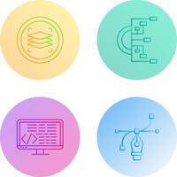 Layers and Flowchart Icon vector