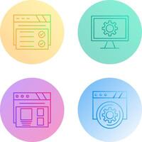 Web Browser and Monitor Screen Icon vector