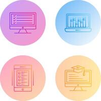 Online Checklist and Online Library Icon vector