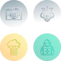 Cloud Security and Website Icon vector