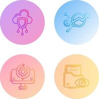 Data Protection and Data Research Icon vector