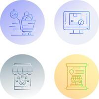 Happy Hour and Out of Stock Icon vector