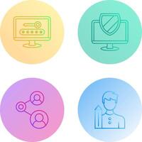 Password and Shield Icon vector