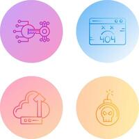 Encryption and 404 Error Icon vector