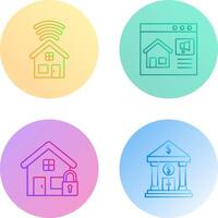 Smart house and Marketing Icon vector