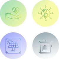 Puzzle and Care Icon vector