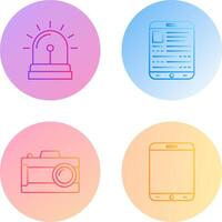 Alarm System and Ebook Icon vector