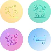 Puzzle and Stop Watch Icon vector