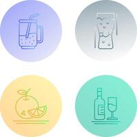 Cocktail and Pint Of Beer Icon vector