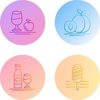 Healthy and Apricot Icon vector