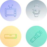 Television and Smart Watch Icon vector