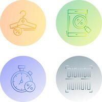 Hanger and Magnifying Glass Icon vector