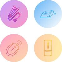 Hair iron and Laundry Icon vector