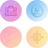 Briefcase and User Icon vector