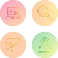 Laptop and Analytics Icon vector