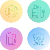 Helipad and Oxygen Icon vector