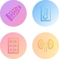 Paste and Thermometer Icon vector